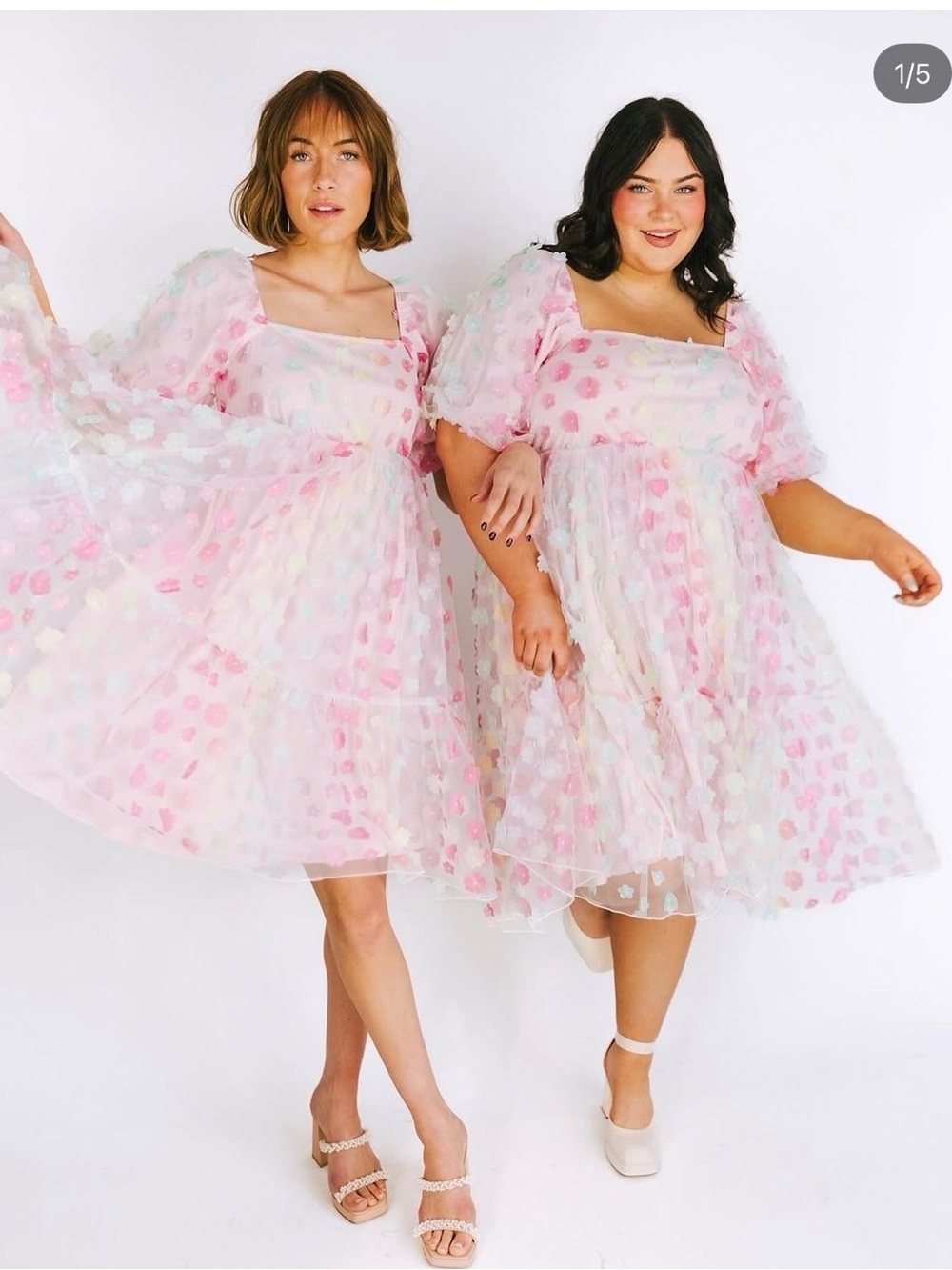 One Loved Babe Pretty As A Petal Pink Floral Dress 2XL